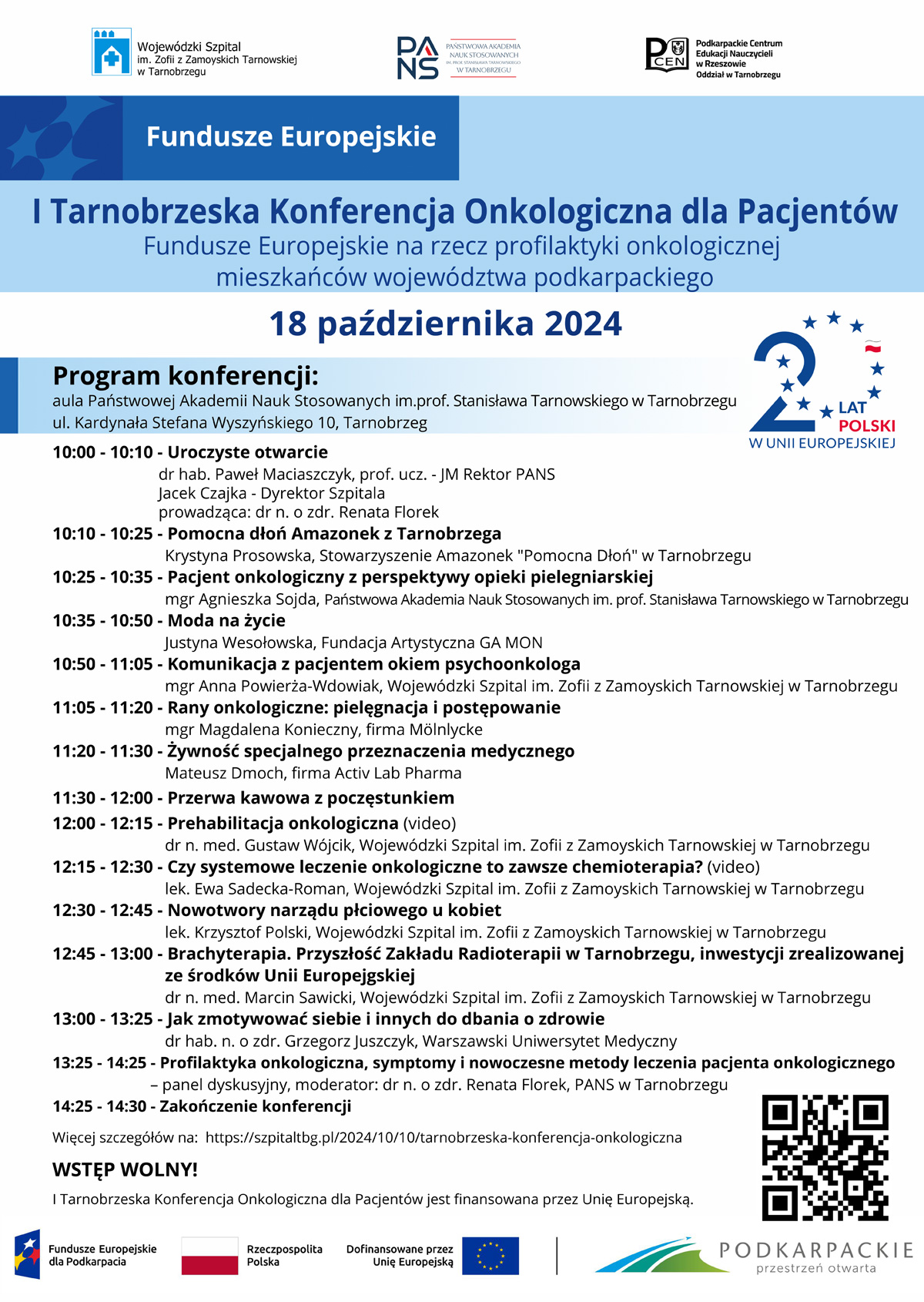 plakat promujący konferencję onkologiczną