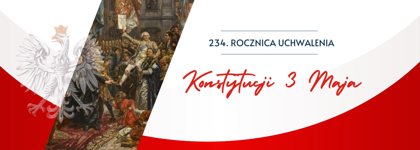 okolicznościowa grafika dla uczczenia 234. rocznicy uchwalenia Konstytucji 3 Maja